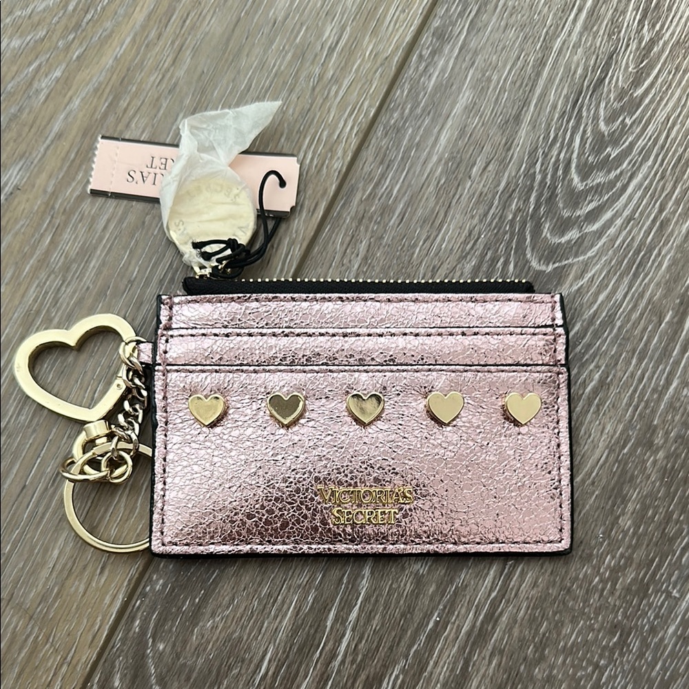 Victoria's Secret Pink Card Holder with Gold Accents